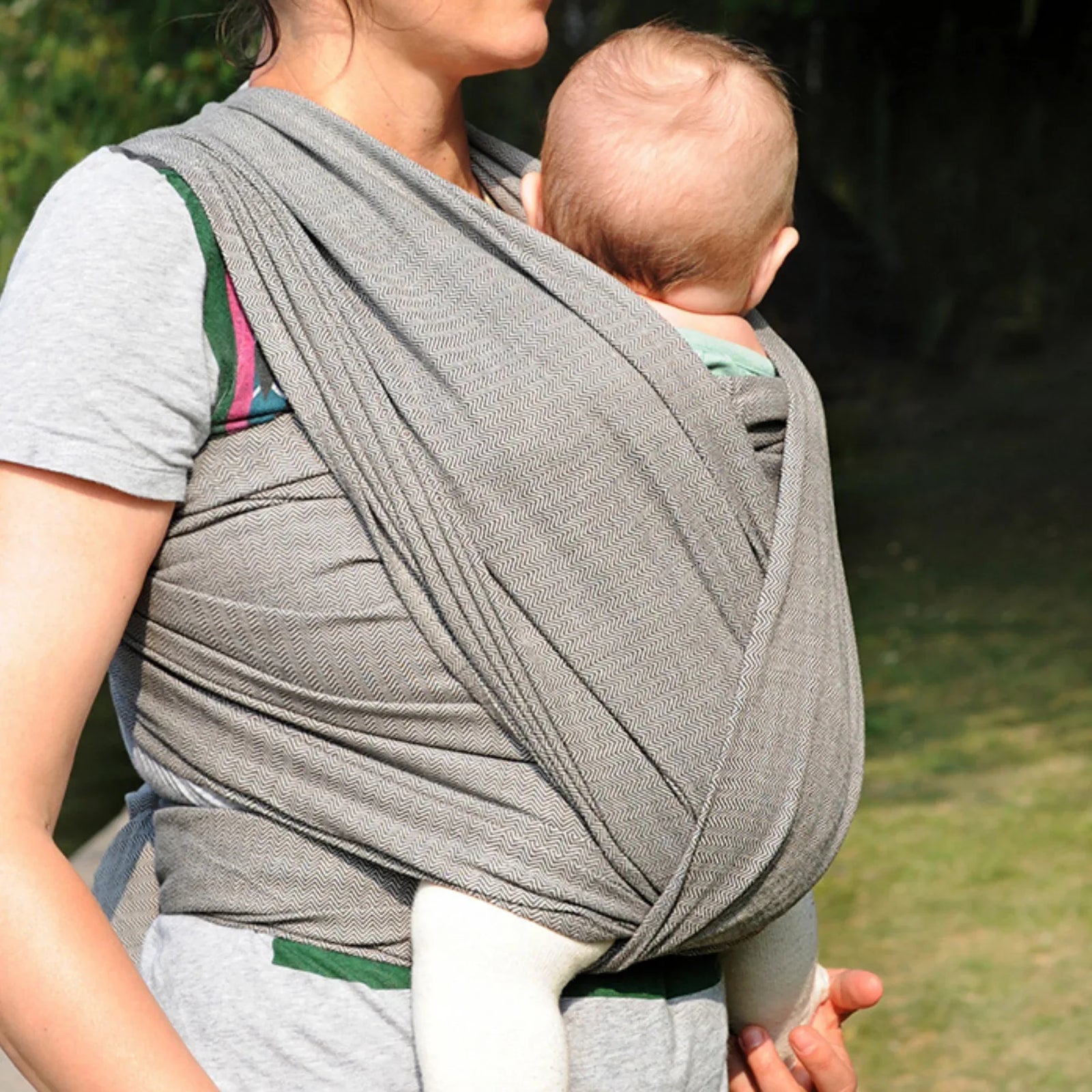 Tragetuch Grau Fischgrat - Girasol GbR